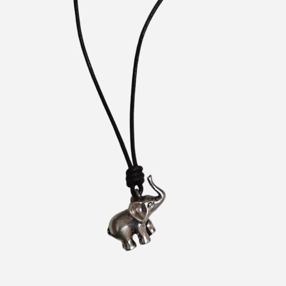 VTG Fossil "Long Live Vintage" Elephant Necklace - EUC